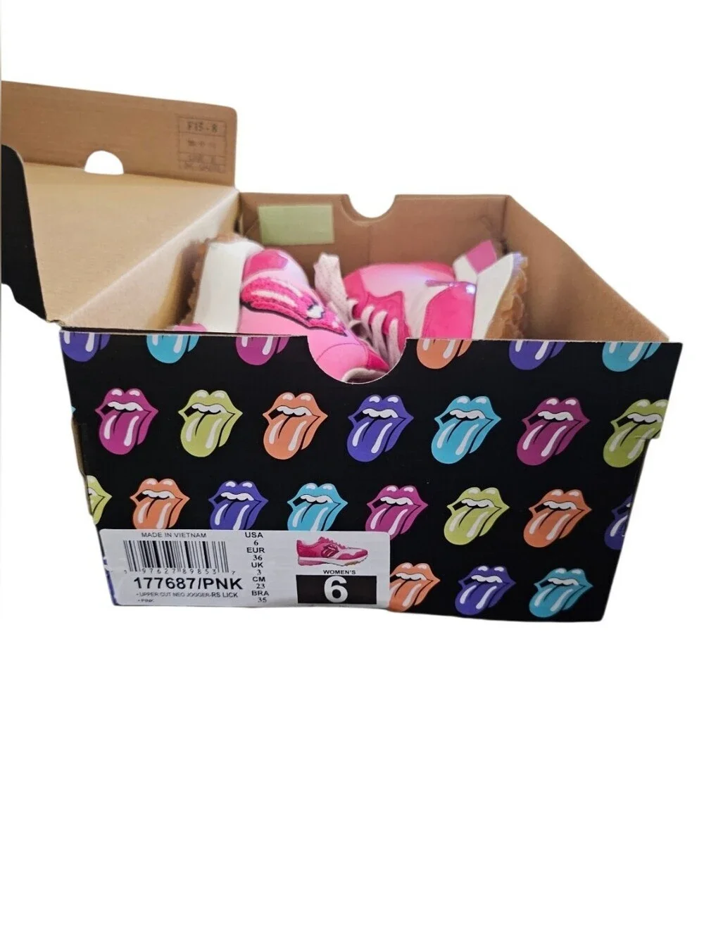 Rolling Stones Mark Nason Pink Skechers SZ 6